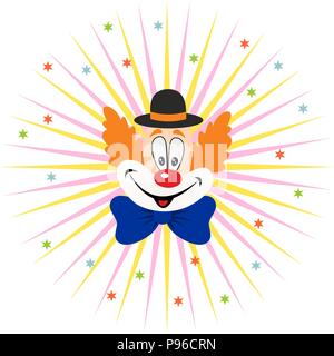 Cartoon faccia Clown Foto Stock