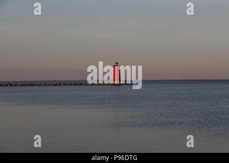 Il lago Michigan faro Foto Stock