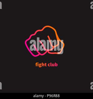 Pugno chiuso, colpendo target Illustrazione Vettoriale