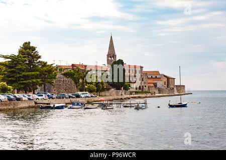 Paesaggio di Parenzo (Parenzo) città vecchia in Croazia Foto Stock