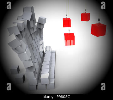 Hackathon codice software dannoso Hack il rendering 3d mostra la cibercriminalità Coder convenzione contro le minacce spyware o virus Foto Stock