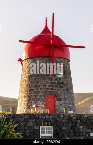 Il mulino a vento di Graciosa Foto Stock