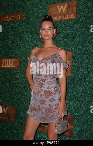 MIAMI, FL - 15 Luglio: Tamara Ecclestone assiste il 2018 del costume da bagno illustrata sport show al Paraiso durante il Miami nuotare settimana al W Hotel South Beach su luglio 15, 2018 a Miami in Florida Persone: Tamara Ecclestone Foto Stock