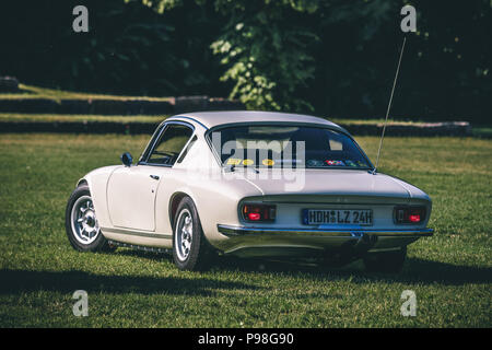 Heidenheim, Germania - Luglio 8, 2018: Lotus Elan +2 al 2. Oldtimer giorno in Heidenheim an der Brenz, Germania. Foto Stock