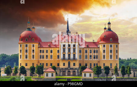 Castello di Moritzburg vicino a Dresda, Germania Foto Stock