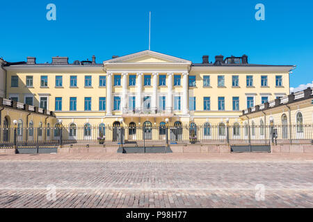 Vista del Palazzo Presidenziale di Helsinki. La Finlandia, la Scandinavia, Europa Foto Stock