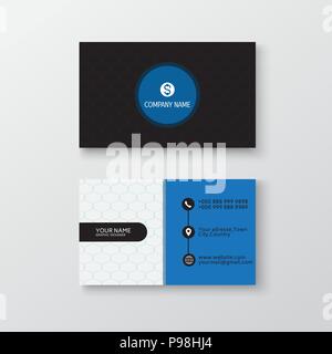 Vettore moderno e creativo Clean Business Card Template Illustrazione Vettoriale