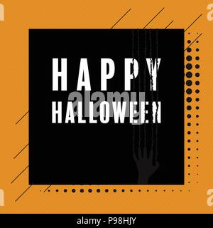 Festa di Halloween segno sfondo astratto illustrazione vettoriale. Poster di Halloween, invito o banner. Illustrazione Vettoriale