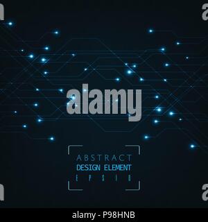 Abstract futuristica tecnologia digitale dello sfondo. Illustrazione Vettore. Illustrazione Vettoriale