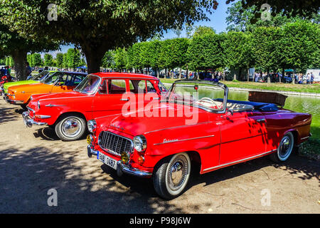 Auto Skoda d'epoca, Felicia convertibile, anni sessanta, auto d'epoca, Repubblica Ceca, Europa Foto Stock