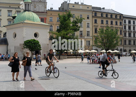 La piazza principale di Cracovia, della Polonia, Foto Stock