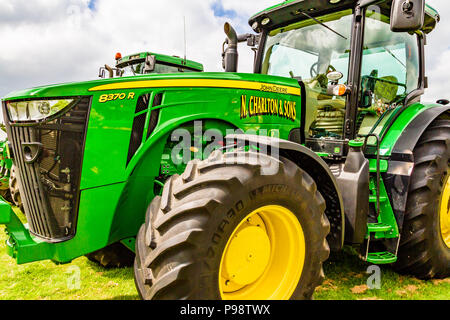 Trattore verde in Northumberland County Show, 2018. Foto Stock