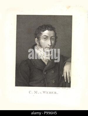 Ritratto di Carl Maria von Weber (1786-1826). Museo: Eötvös Loránd Tudományegyetem. Foto Stock