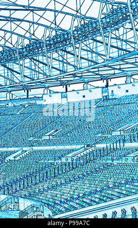 Il Maracana Stadium, il tempio del calcio, sito olimpico nel 2016, Rio de Janeiro, Brazi Foto Stock