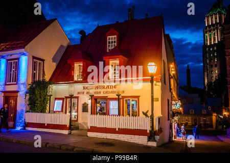 Aux Anciens Canadiens è un famoso ristorante gastronomico nella città di Québec in Canada Foto Stock