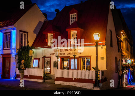 Aux Anciens Canadiens è un famoso ristorante gastronomico nella città di Québec in Canada Foto Stock