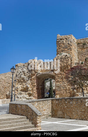 I ruderi del castello medievale di Cuenca, Spagna Foto Stock