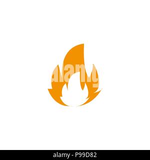 Fire. Icona illustrazione per la progettazione su sfondo bianco. Illustrazione Vettoriale