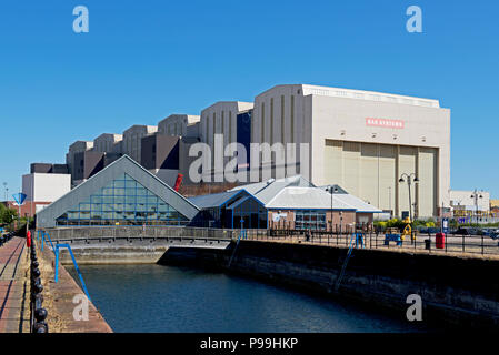 Museo del Dock e BAE Systems, Barrow-in-Furness, Cumbria, England Regno Unito Foto Stock