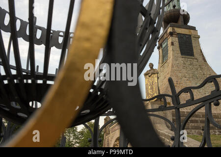 Il Cairn del Peace Memorial (ceco: Mohyla miru), costruito per onorare le vittime di Napoleone la vittoriosa battaglia nei pressi di Austerlitz (Slavkov), Repubblica Ceca Foto Stock