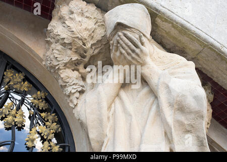 Il Cairn del Peace Memorial (ceco: Mohyla miru), costruito per onorare le vittime di Napoleone la vittoriosa battaglia nei pressi di Austerlitz (Slavkov), Repubblica Ceca Foto Stock