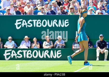 Petra KVITOVA (CZE) giocando a La Valle di natura internazionale, Eastbourne 26 Giugno 2018 Foto Stock