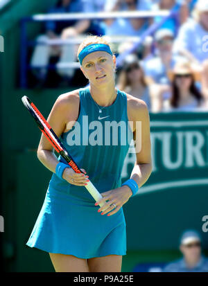 Petra KVITOVA (CZE) giocando a La Valle di natura internazionale, Eastbourne 26 Giugno 2018 Foto Stock