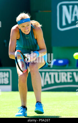 Petra KVITOVA (CZE) giocando a La Valle di natura internazionale, Eastbourne 26 Giugno 2018 Foto Stock