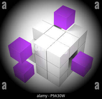 Hackathon codice software dannoso Hack il rendering 3d mostra la cibercriminalità Coder convenzione contro le minacce spyware o virus Foto Stock