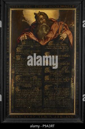 Mosè con i Dieci Comandamenti. Museo: Rijksmuseum Amsterdam. Foto Stock