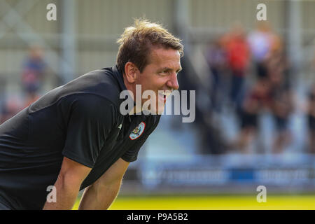 14 luglio 2018 , Moor Lane, Salford, Inghilterra; la pre-stagione amichevole , Salford FC v Barnsley FC;Daniel Stendel Foto Stock