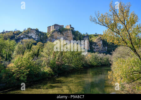 Francia, Tarn et Garonne, Quercy, Bruniquel, etichettati Les Plus Beaux Villages de France (i più bei villaggi di Francia), i castelli // Francia Foto Stock