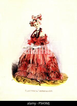 Ritratto della contessa di Dolly von Tiesenhausen (1804-1863). Museo: Russo Biblioteca Nazionale di San Pietroburgo. Foto Stock