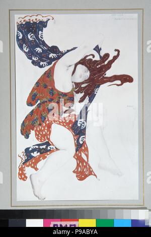 Bacchante. Disegno di costumi per il balletto Narcisse da N. Tcherepnin. Museo: Collezione privata. Foto Stock