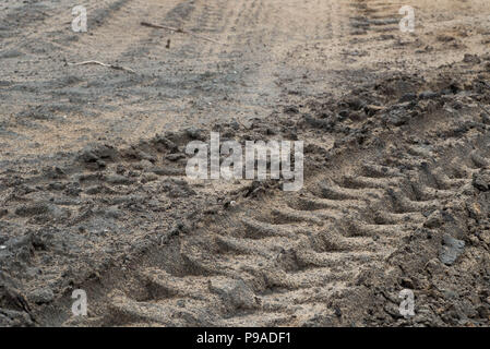 Sentiero tracce di fango Foto Stock