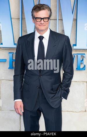 Londra, Regno Unito. 16 Luglio, 2018. Colin Firth assiste Mamma Mia! Qui andiamo ancora - Premiere mondiale. Londra, Regno Unito. 16/07/2018 | Utilizzo di credito in tutto il mondo: dpa picture alliance/Alamy Live News Foto Stock