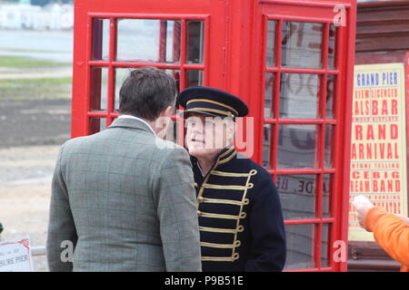 Llandudno, Regno Unito. 17 luglio 2018. Eddie Izzard. Llandudno.Galles il 17 luglio 2018. Eddie Izzard riprese sei minuti a mezzanotte in Llandudno Galles,Diretto da Andy Goddard. Credit:Mike Clarke/Alamy Live News Foto Stock