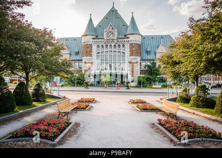 Gare du Palais o stazione Palais è la principale stazione ferroviaria e degli autobus nella città di Québec in Canada Foto Stock