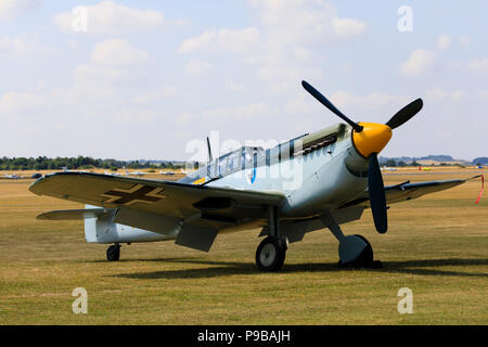 Hispano Buchon, Messerschmitt fighter dalla Seconda Guerra Mondiale Luftwaffe. Utilizzato nel film battaglia della Gran Bretagna. Foto Stock