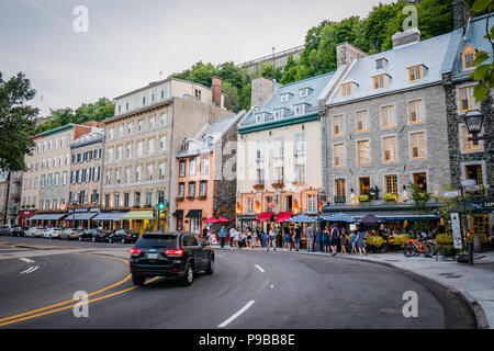 Inferiore della città di Québec city canada road dalhousie Foto Stock