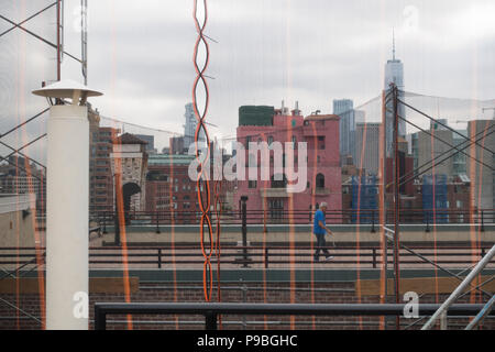 Esercizio su un tetto di new york city