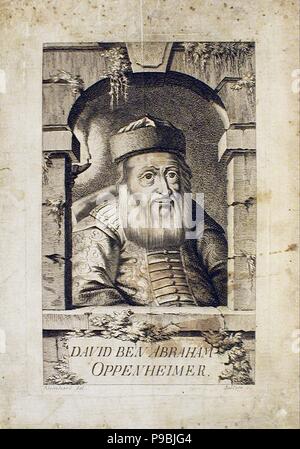 Ritratto di David Oppenheim (1664-1736), il rabbino capo di Praga. Museo: Collezione privata. Foto Stock