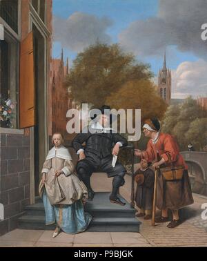 Un Burgher di Delft e sua figlia (Adolf Croeser e sua figlia Catharina Croeser). Museo: Rijksmuseum Amsterdam. Foto Stock
