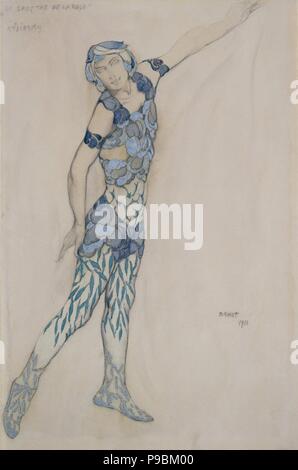 Costume Design per Vaslav Nijinsky nel balletto Le Spectre de la Rose. Museo: Wadsworth Athenaeum, Hartford. Foto Stock