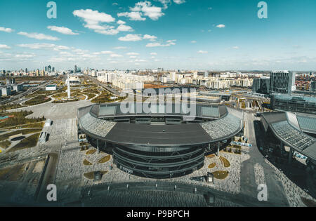 Panorama di Astana visto da edificio expo in Kazakistan Foto Stock