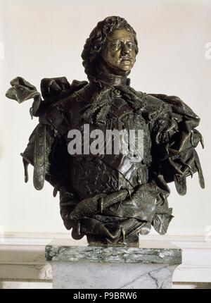 Busto di imperatore Pietro il Grande. Museo: Membro Hermitage di San Pietroburgo. Foto Stock