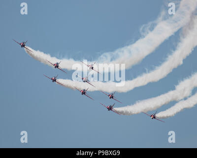 Le frecce rosse aerobatic team visualizzare l'Annuale RNAS Yeovilton aria giorno Foto Stock