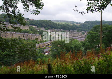 Hebden Bridge. John O' semole (Duncansby head) in terre fine. da estremità a estremità trail. In Inghilterra. Regno Unito Foto Stock