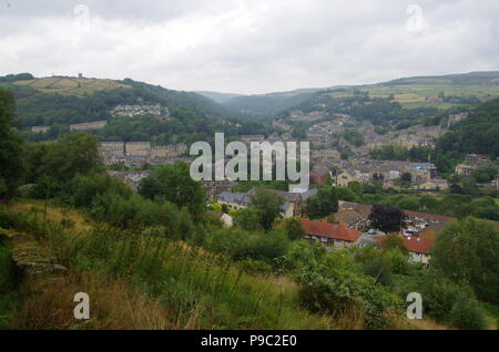 Hebden Bridge. John O' semole (Duncansby head) in terre fine. da estremità a estremità trail. In Inghilterra. Regno Unito Foto Stock