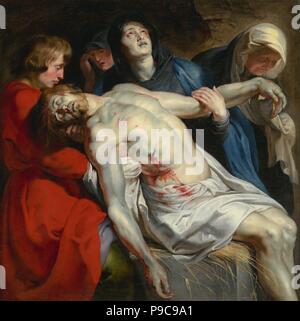 Tumulazione di Cristo. Museo: J. Paul Getty Museum di Los Angeles. Foto Stock